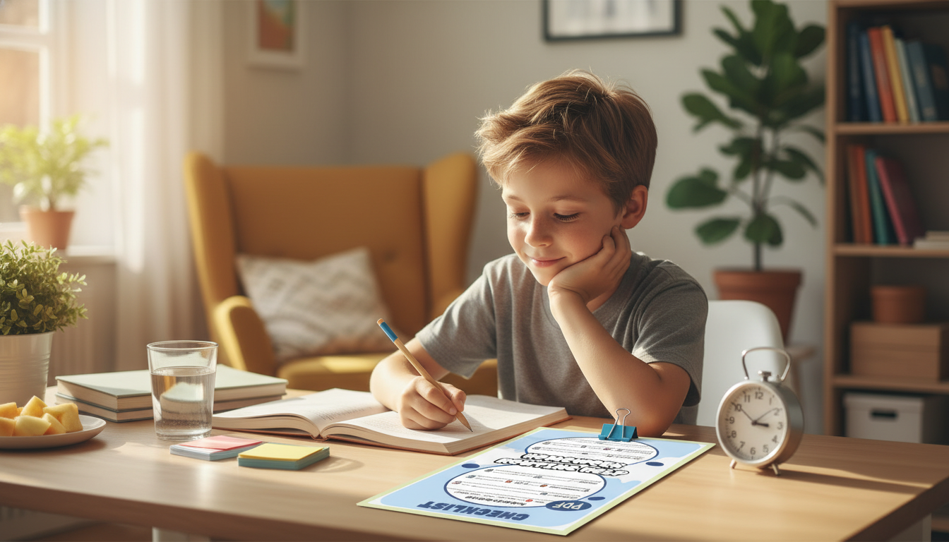 After-School Homework Routine: Calm Checklist & Focus Sprints